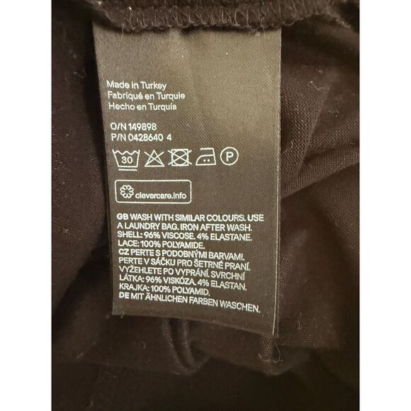 H&M Black Lace-Trimmed Strappy Top Size S - Picture 7 of 9